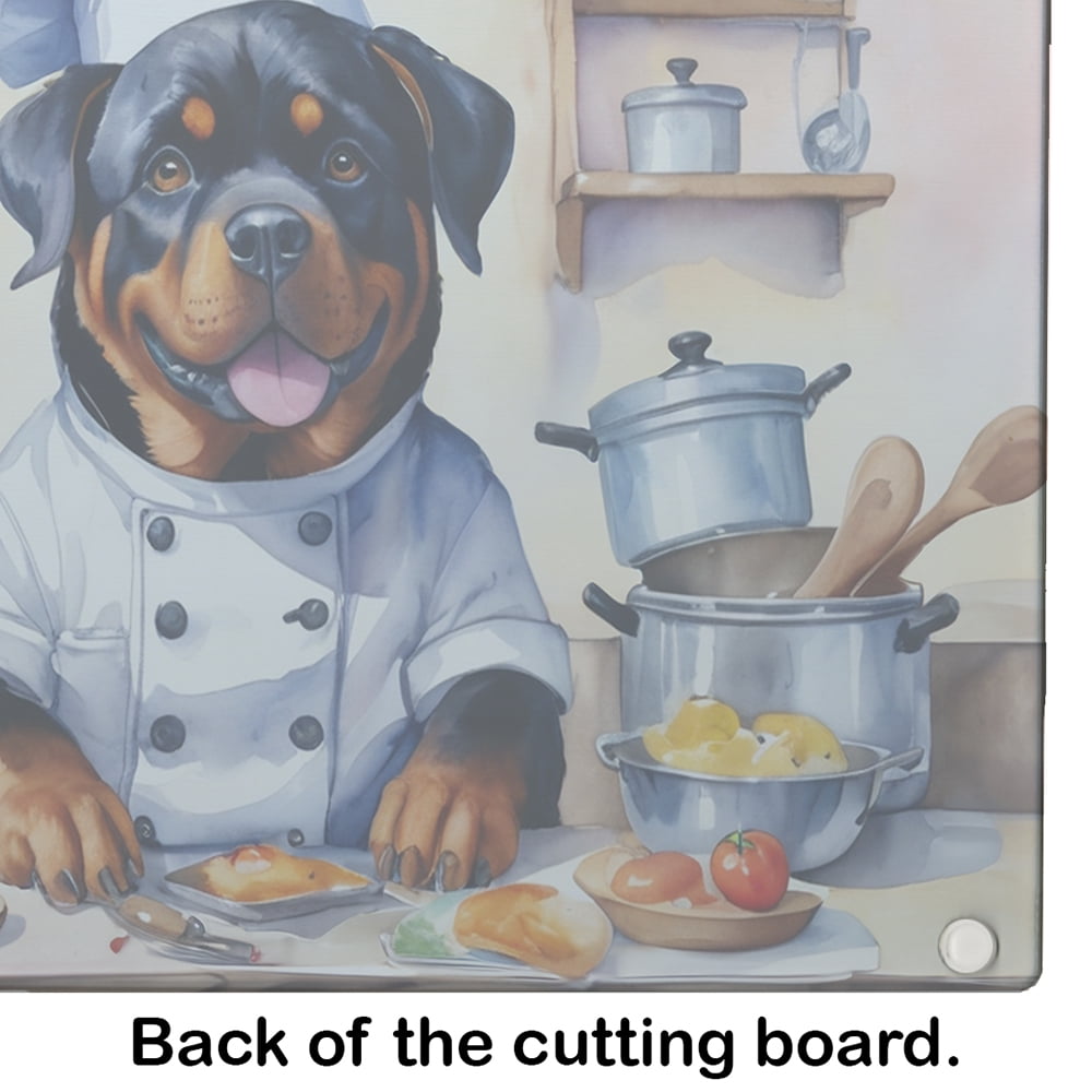 Rottweiler The Chef Glass Cutting Board 12 in x 15 in