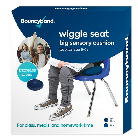 Bouncyband Big Wiggle Seat Sensory Cushion, Blue