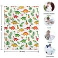 thumbnail image 4 of White Cartoon Dinosaurs Pineapples Pattern Blanket,Comfortable Soft Flannel Throw Blanket,All Season,Warm Lightweight Blankets for Sofa Bed Couch Living Room Chair,30"x40", 4 of 4