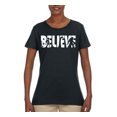 thumbnail image 2 of Wild Bobby Believe Bigfoot Aliens Women Graphic Tee, 2 of 6