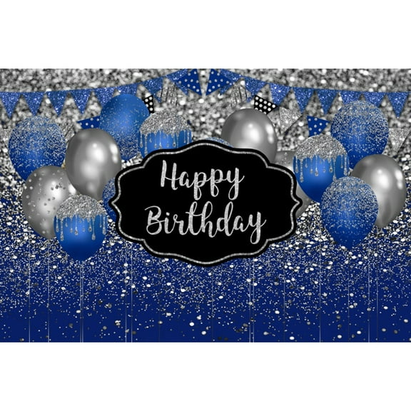 Glitter Gold Silver Balloon Birthday Backdrop Shiny Dot Bokeh Adult Birthday Party Baby Portrait Photography Background r