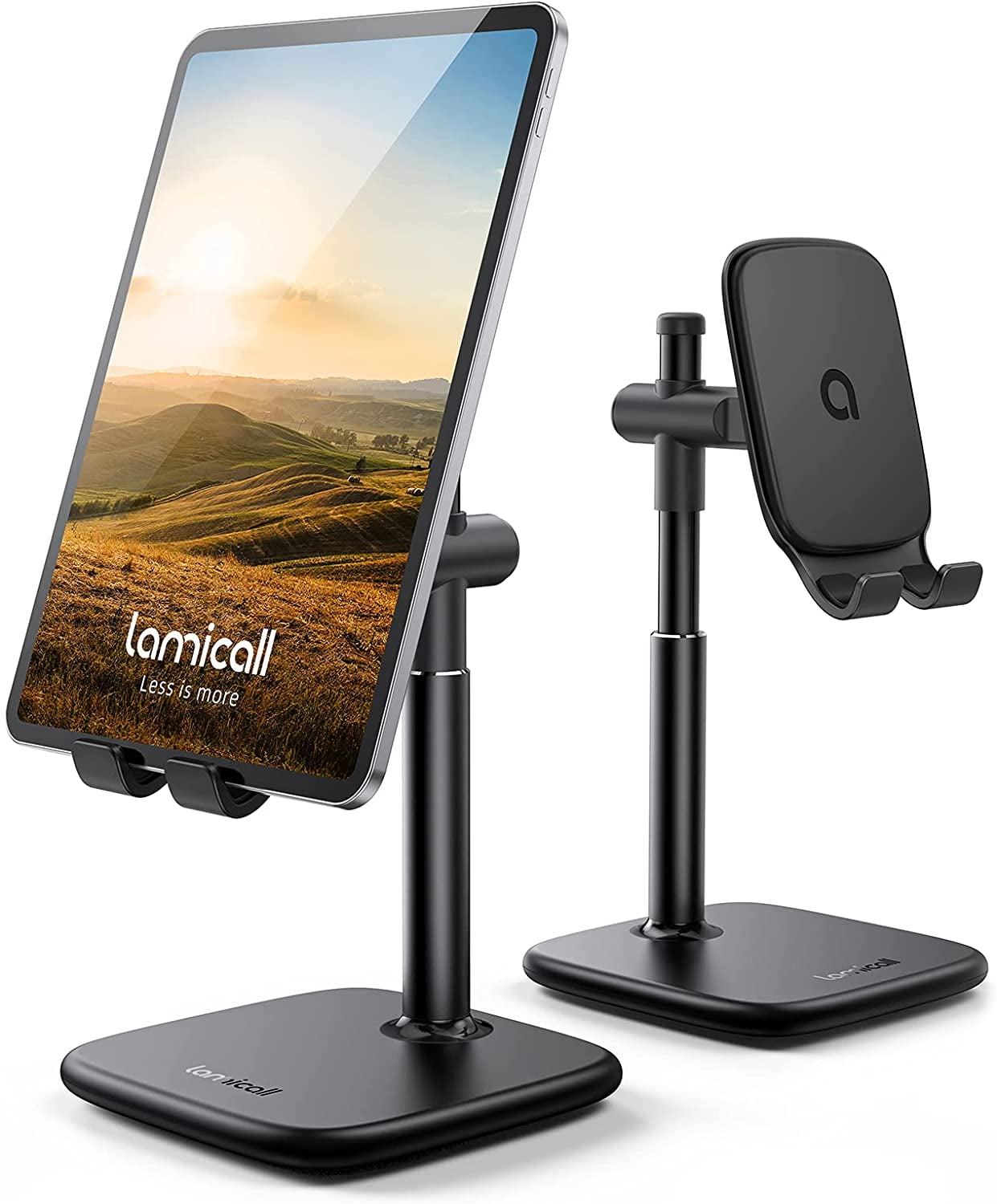Lamicall Height Adjustable Tablet Dock for Desk, Heavy Base Desk Tablet
