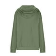 thumbnail image 4 of Women's Sports Hooded Jackets, Slim Fitting Zip up Light Weight Hoodie Sweatshirt Long Sleeve Basic Casual Wear Coats Green M, 4 of 6