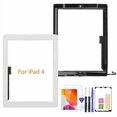 thumbnail image 2 of A-MIND for iPad 4 A1458 A1459 A1460 Touch Screen Replacement ?with Free Tool Kits+Screen Protector? LCD Not Include, No Instructions? for ipad 4 Front Glass Panel Replacement (White), 2 of 4
