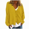 thumbnail image 4 of Towmus Cardigan Sweaters for Women Long Sleeve Open Front Button Down V Neck Soild Color Knit Cardigans Tops Outwear, 4 of 5