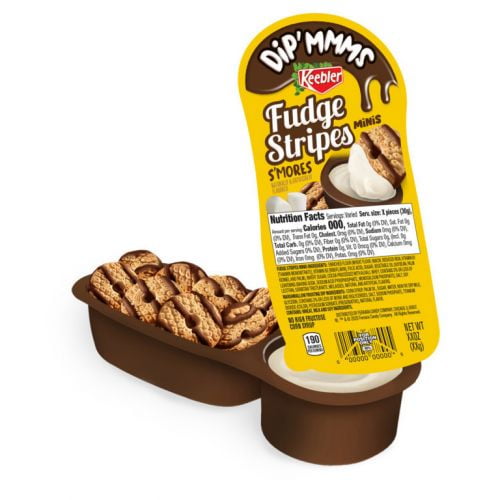 Keebler Fudge Stripes Mini Smores Dip'mmms, 1.5 Ounce pack 6 Count