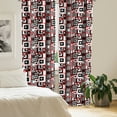 thumbnail image 2 of Ambesonne Abstract Curtains, Minimalist Retro, Pair of 28"x95", Vermilion and Charcoal Grey, 2 of 5
