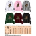 thumbnail image 2 of Fangasis Ladies Hooded Sweatshirts Owl Print Hoodies Long Sleeve Pullover Women Casual Hoodie Sweatshirt Loose Fit Sport Black 2XL, 2 of 2