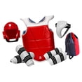 thumbnail image 2 of Equipo de protección para taekwondo rojo con bolsa de transporte multifuncional para boxeo y muay thai. S, 2 of 9