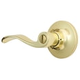 thumbnail image 3 of Brinks, Privacy, Bed/Bath, Wave Style Door Lever, Polished Brass Finish, 3 of 11