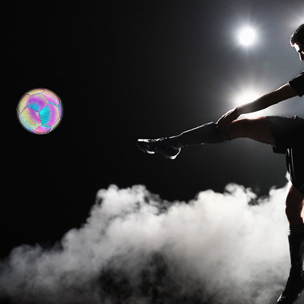ANXPTIME Luminous Soccer Ball Light Up Reflective Football for Night Games & Training