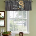 thumbnail image 5 of 2 Panels Retro Sunflower Valance for Windows, Spring Summer Farmhouse Floral Butterfly Light Filtering Kitchen Curtains, Rod Pocket Window Treatment Curtain Valances for Living Room Bedroom, 42"x18", 5 of 9