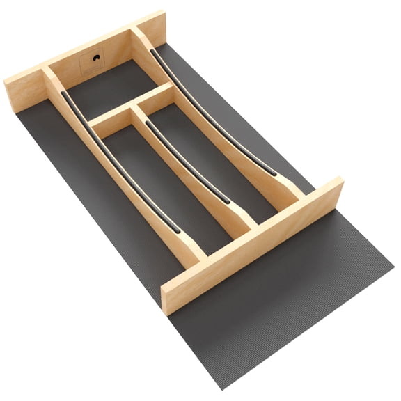 Rev-A-Shelf Craftsman Solid Maple Cutlery Drawer Insert, 6 Compartments, 10-1/4" x 19-1/2"