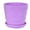 Purple, variant on Flower Pot with Drainage Hole & Saucer - Thickened Resin/Plastic Planter for Indoor Outdoor Plants, Modern Decorative Container for Living Room Garden