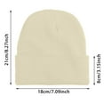 thumbnail image 2 of Men's Autumn Winter Outdoor Pull-On Knit Hat - Acrylic Stretch Turn-Up Edge Design, Ear Coverage Warm Windproof, Versatile for Cycling Hiking,Size:One Size, 2 of 2