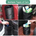 thumbnail image 2 of Car trash can, car trash can, small car trash can, foldable car trash can, portable car trash can, universal waterproof, suitable for car travel, black, 2 of 5