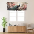 thumbnail image 2 of Peacock Curtains Valances for Home Decor Elegant Animal Flower Plant Retro Asian Art Privacy Window Valances for Living Room Kitchen 54 by 18 in, 1 Panel, 2 of 6