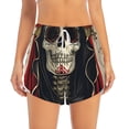 thumbnail image 2 of Daiia Gothic Skull With Roses Pattern Women's 2 in 1 Running Shorts - Lightweight Athletic Workout Gym Yoga Shorts Liner with Phone Pockets-Small, 2 of 7
