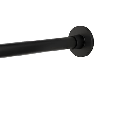 Better Homes & Gardens Rustproof 43” - 72” Modern Adjustable Tension Shower Curtain Rod, Matte Black