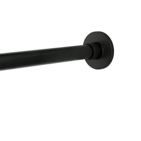Better Homes & Gardens Rustproof 43” - 72” Modern Adjustable Tension Shower Curtain Rod, Matte Black