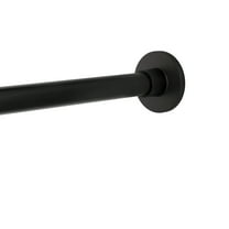 Better Homes & Gardens Rustproof 43” - 72” Modern Adjustable Tension Shower Curtain Rod, Matte Black