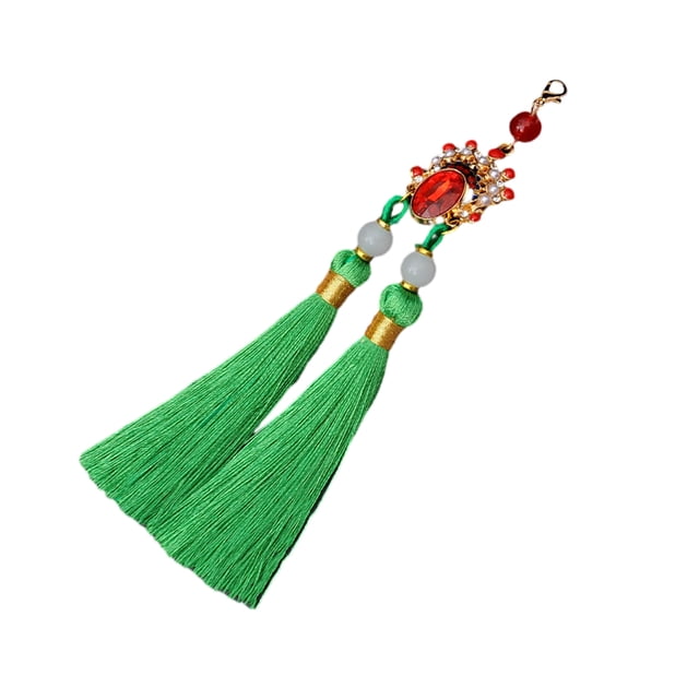 Colgante de borla para maquillaje facial, decoración de coche de ópera, accesorios colgantes con perlas de imitación, decoración Hanfu