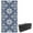 215" Blue, variant on Topcobe Reversible Outdoor Rug, 9' x 18' Waterproof Plastic Straw Floor Mat, Portable RV Camping Carpet, Outdoor Floor Mat for RV, Camping, Backyard, Deck, Picnic, Beach,, Blue & White Floral