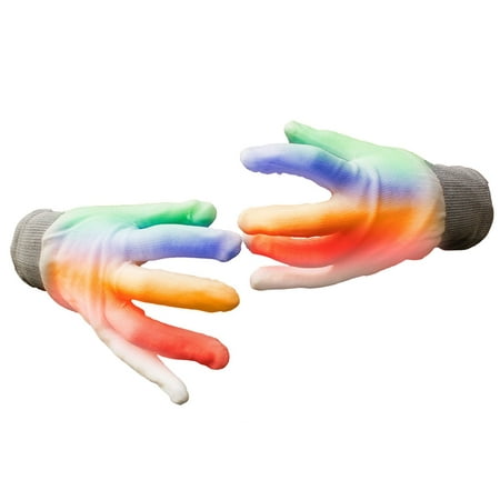 G722 LED Light Up Rainbow Gloves - 2pcs, Create a light show or rave with your hands, just put them on and never cease to amaze. Buy with confidence! These.., By Fun