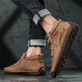 thumbnail image 4 of AnuirheiH Men's Shoes High-top Boots Outdoor Men's Casual Solid Color Shoes Slim Leather Shoes 4$ off 2nd item, 4 of 9