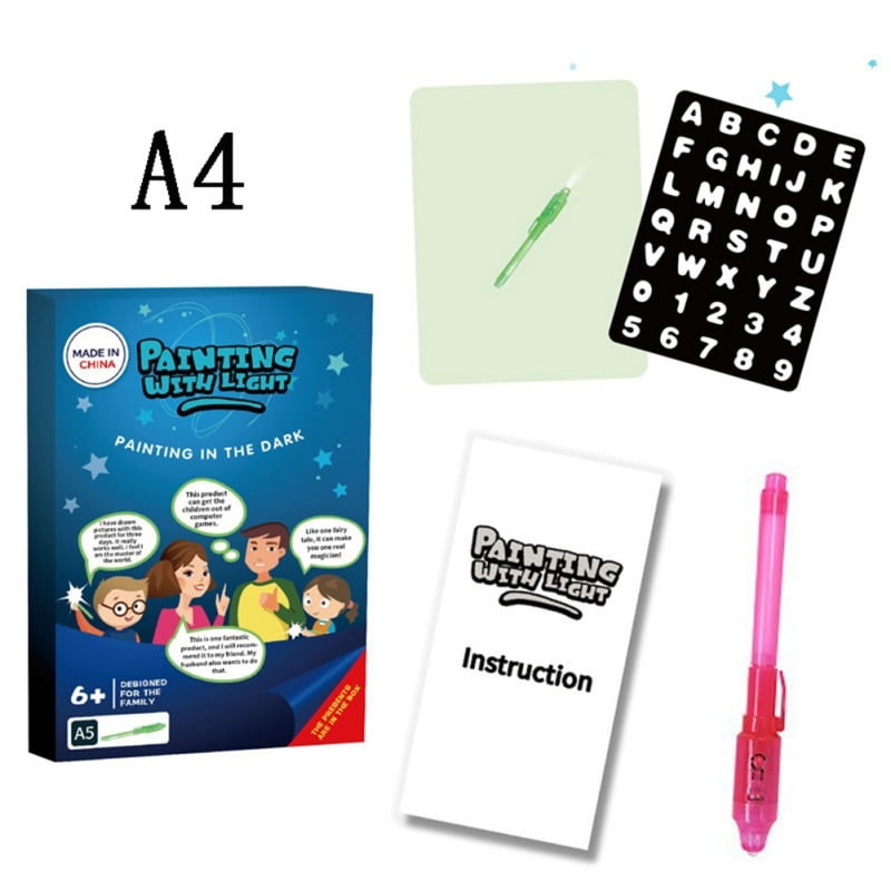 Draw with Light-Fun Drawing Board Pad Tablet for Kids- Child Sketchpad