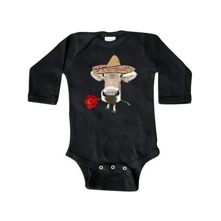 

Inktastic Funny Cow Cinco De Mayo Gift Baby Boy or Baby Girl Long Sleeve Bodysuit