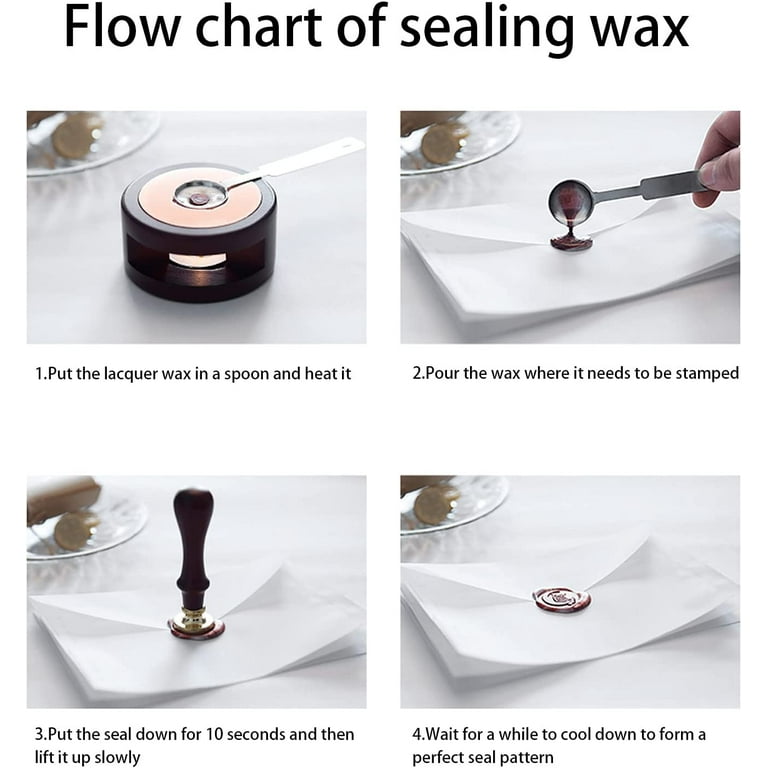 Wax Seal Warmer with Melting Spoon for Wax Sealing Stamp Envelope