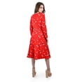 thumbnail image 3 of Vestido envolvente Roman Fashion /Juvenil, 6259 (Rojo flor) rojo ECH, 3 of 5