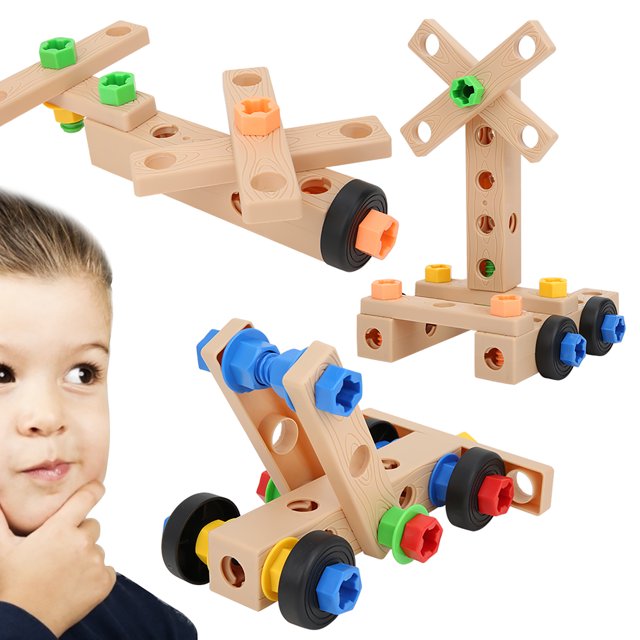 Juguete educativo de bricolaje ANGGREK Juguete de ensamblaje de tuercas