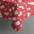 thumbnail image 5 of Red Christmas Pattern Square Tablecloth,Waterproof Square Table Cover,Wipeable Spillproof Washable Table Cover for Home Kitchen Party Decor 42"X42"(107x107cm), 5 of 6