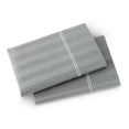 thumbnail image 4 of Wamsutta 1846 650 Thread Count Gray Flannel Stripe Egyptian Giza Cotton Sateen Pillow Cases, Queen (2 Count), 4 of 6