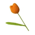 thumbnail image 2 of Tongina Crochet Flower Finished Handmade Flower Flower Decoration Artificial Flower for Table Centerpieces Valentine Desk Decorations Orange, 2 of 8
