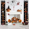 thumbnail image 5 of LHWEN Halloween Porch Banners Trick or Signs Outdoor Indoor Decorations Front Door Yard Garland Party Supplies Polyester Witch Pumpkin Decor Festive Entrance Hanging Display, 5 of 7