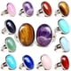 thumbnail image 5 of Anillo de boda de piedras preciosas ovaladas de cristal natural Rosado Hugo Anillo ovalado de Cystal, 5 of 5