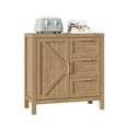 thumbnail image 3 of TROPOW Buffet Cabinet with Storage – 3-Drawer Wooden Sideboard with Adjustable Shelf, Coffee Bar Cabinet with Strong Wood Legs, Rustic Modern Storage for Living Room, Dining Room, or Entryway, 3 of 8