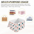 thumbnail image 6 of Yayeee Collapsible Cube Storage Bin with Lid Fabric Closet Decorative Basket with Handles, Flowers Geometric Pattern, 6 of 7