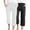 White, variant on VEKDONE Womens Cotton Linen Capris Pants Gray M