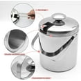 thumbnail image 3 of Ice Bucket, Stainless Steel Ice Bucket Round Small Beer Bucket, Bar Tools Ice Pellet Ice Rack Champagne Bucket with Portable Carrying Handle Ice Clamp and Lid, 3 of 9