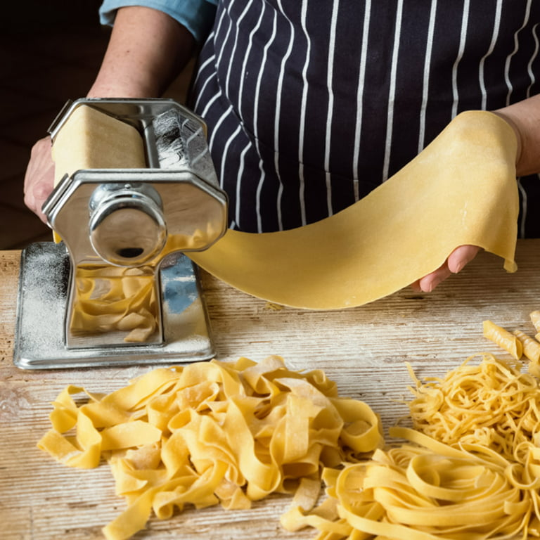 Pasta Maker Machine 2 Size 6 Thickness Settings Pasta Roller Hand Crank  Noodle Machine for Fettuccine Spaghetti Lasagne Canelloni 