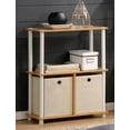 thumbnail image 2 of Furinno Go Green 3-Tier 2-Bin Multi-Purpose Storage Shelf, Set of 2, Multiple Colors, 2 of 4