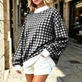thumbnail image 7 of Axdhxbd Womens Oversized Mock Neck Sweatshirt Cute Plaid Graphic Sweatshirts Loose Fit Long Sleeve Pullover Fashion Holiday Vacation Sweatshirts S-5XL, 7 of 7