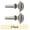 Brushed Nickel, variant on Better Homes & Gardens 1” Metal Square Single Curtain Rod, Matte Black, 42-120”