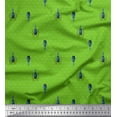 thumbnail image 1 of Soimoi Cotton Poplin Fabric Leaves,Dot & Bottle Vintage Fabric Prints By Yard 56 Inch Wide, 1 of 1