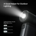 thumbnail image 6 of JISULIFE Portable Handheld Fan Ultra2, 9000mAh Max 25 Hrs, 5 IN 1, 100 Speed Turbo Fan Rechargeable 18W Power Bank with Flashlight, Metal Shell Multi-Function Travel Essentials Gifts for Men-Grey, 6 of 10