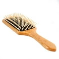 thumbnail image 5 of Hair Brush Natural Wooden Bamboo Brush and Detangle Tail Comb Instead of Brush Cleaner Tool, Eco Friendly Paddle Hairbrush for Women Men and Kids Make Thin Long Curly Hair Health and Massage Scalp, 5 of 8